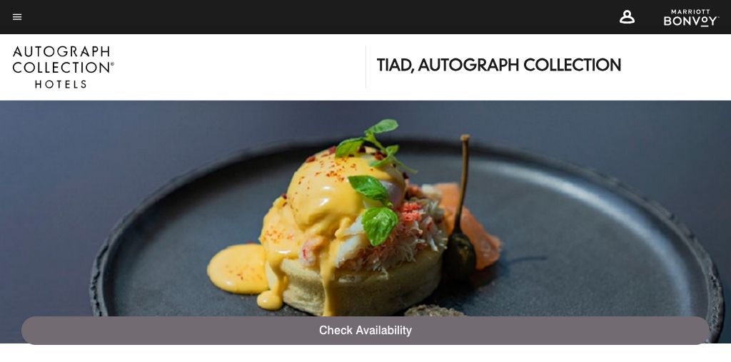 The Lounge（TIAD, Autograph Collection） 公式ページキャプチャ