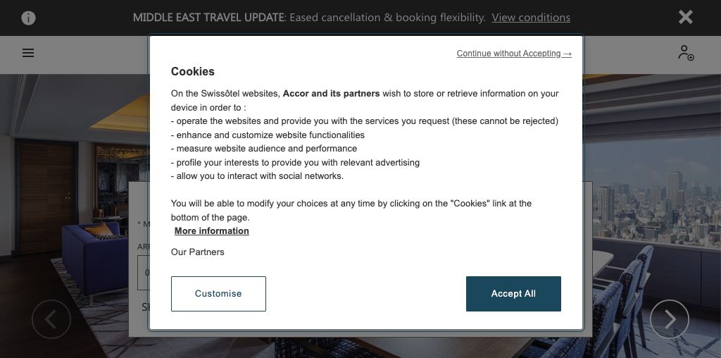 The Lounge(Swissotel Nankai Osaka) 公式ページキャプチャ