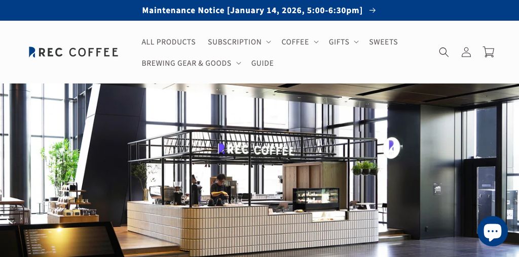 REC COFFEE Tenjin One Bldg. 公式ページキャプチャ