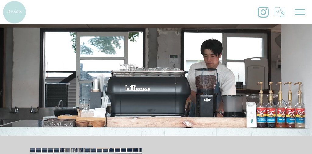 enico.cafe&bar 河口湖 公式ページキャプチャ